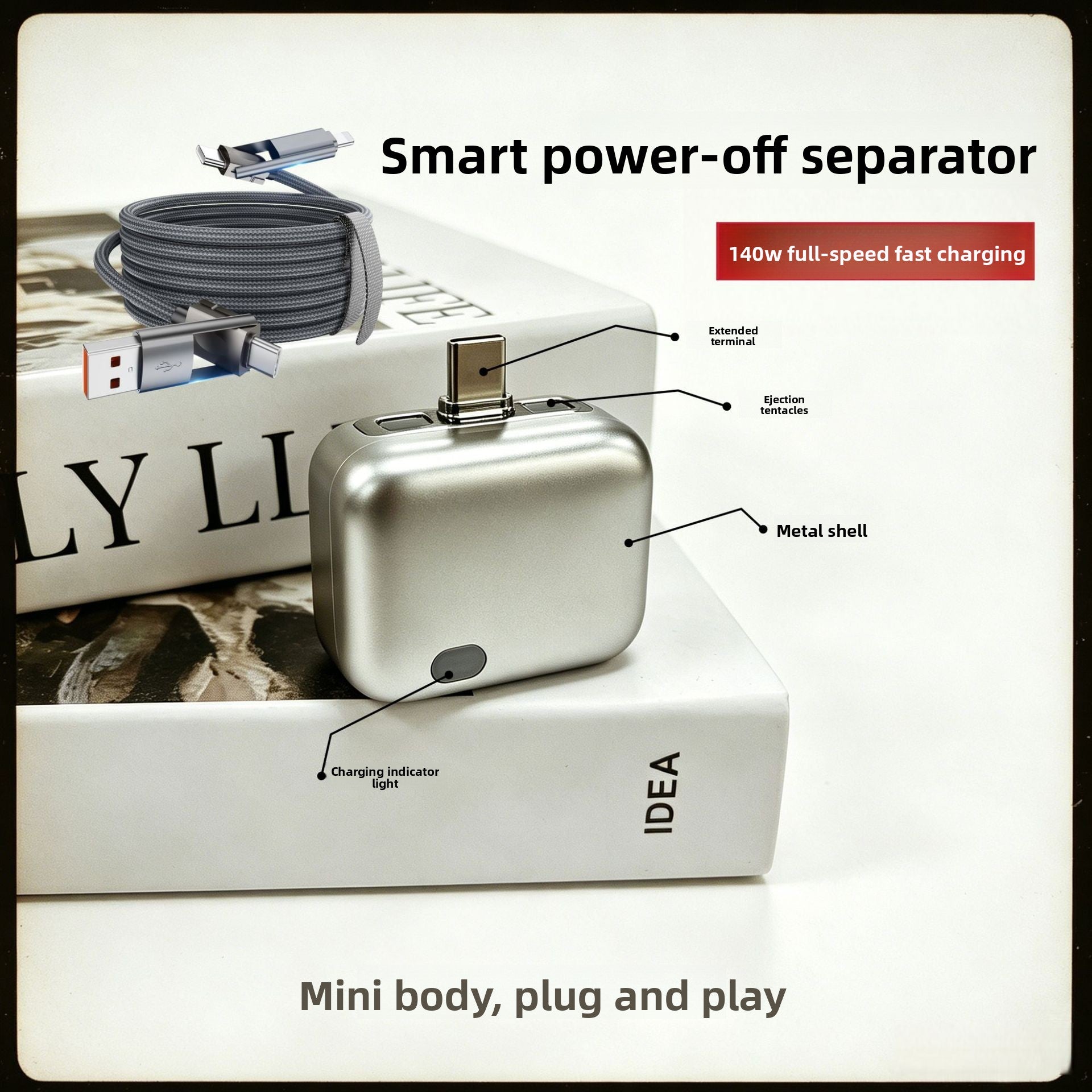 Smart Power-Off Charging Adapter with Auto Disconnect